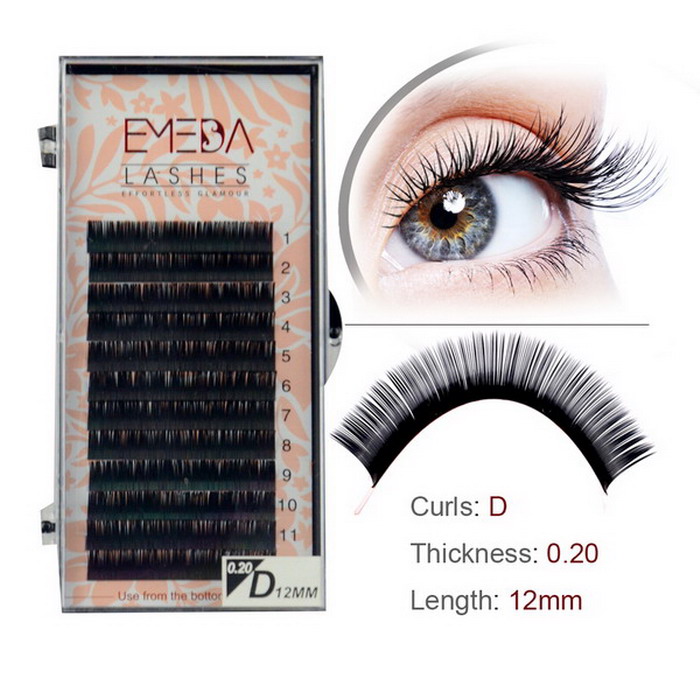 Elegant individual mink eyelash extensions SN122